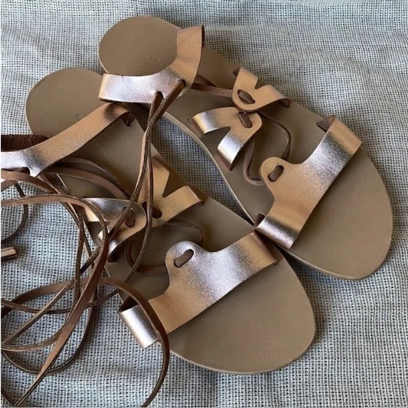 Vaila Gabriel Armanthia Gladiator sandals Anthropologie Rose Gold Size 39