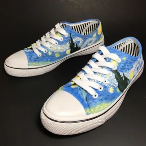 Van Gogh 'Starry Night' Hand Painted OOAK Shoes- 8