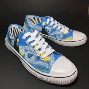 Van Gogh’s ‘Starry Night’ Custom Painted Shoes 6.5