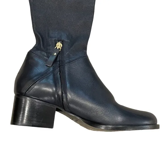 Vanessa Bruno Black Leather Over the Knee Boots