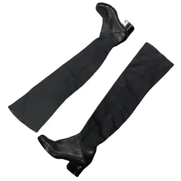 Vanessa Bruno Black Leather Over the Knee Boots