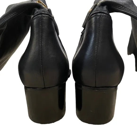Vanessa Bruno Black Leather Over the Knee Boots