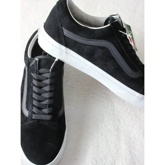 Vans Men's Old Skool Pig Suede Nine Iron Black Grey Skate shoes Sizes NIB