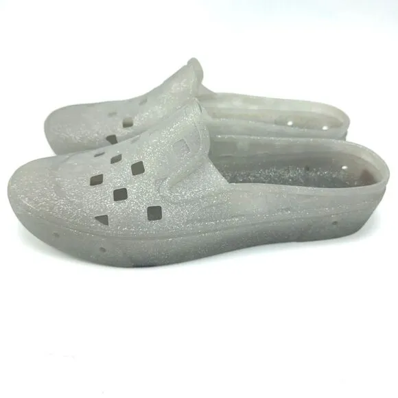 Vans Mens Size 13 / 47 Slip-On Mule TRK Clear Grey Sneakers Water Silicone Shoes