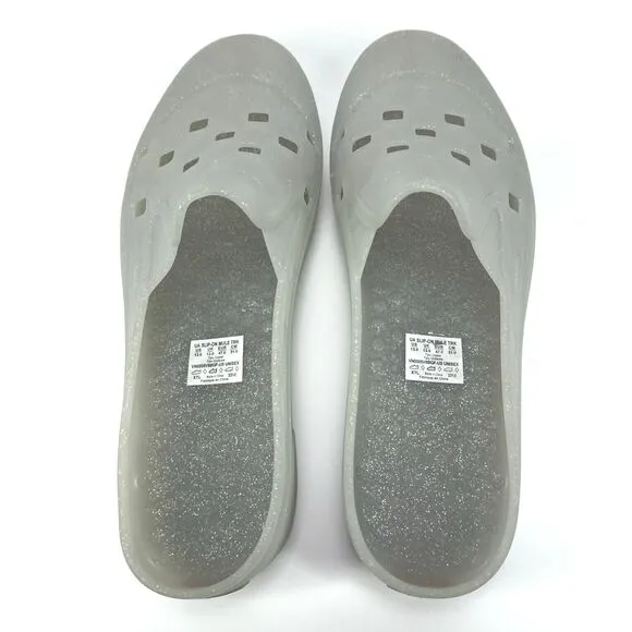 Vans Mens Size 13 / 47 Slip-On Mule TRK Clear Grey Sneakers Water Silicone Shoes