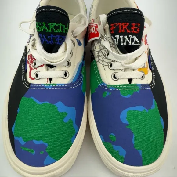 Vans size 8M/9.5W Era Mother Earth Water Fire Wind Lace Up Skate Shoes