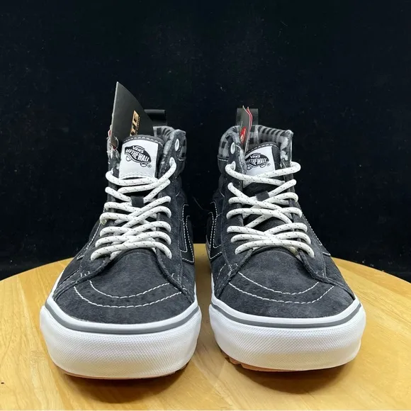 Vans Sneakers Mens 7 Gray Sk8-Hi MTE-1 Plaid Ultra Cush Water Repellent Suede