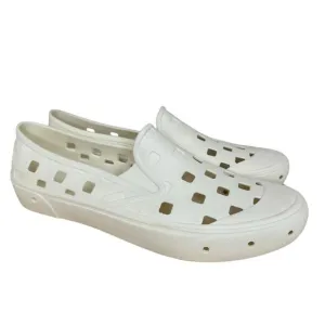 Vans UA Slip-On Mule TRK White Rubber Casual Low Water Shoes Size 12 NEW
