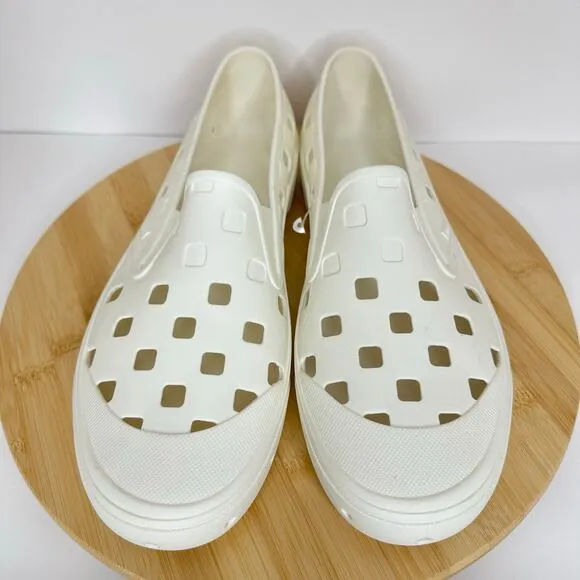 Vans UA Slip-On Mule TRK White Rubber Casual Low Water Shoes Size 12 NEW