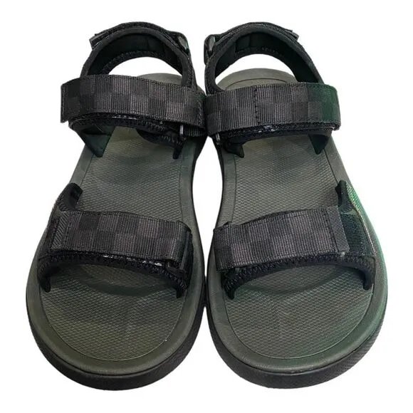 VANS Ultrarange Tri-Lock Men's Rasta Forest Night / Black Sandals with Box 8