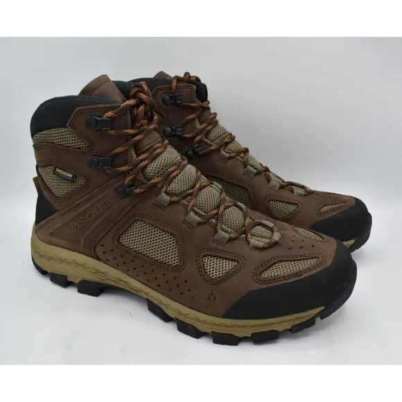Vasque Mens Size 11 Breeze Dry Waterproof Java Nubuck Mid Hiking Boots Shoes