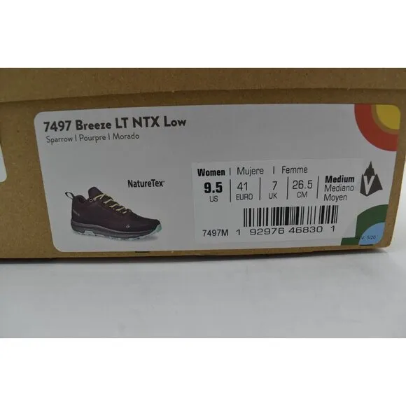 Vasque Womens Size 9.5 Breeze LT NTX Low Waterproof Sparrow Suede Hiking Shoes