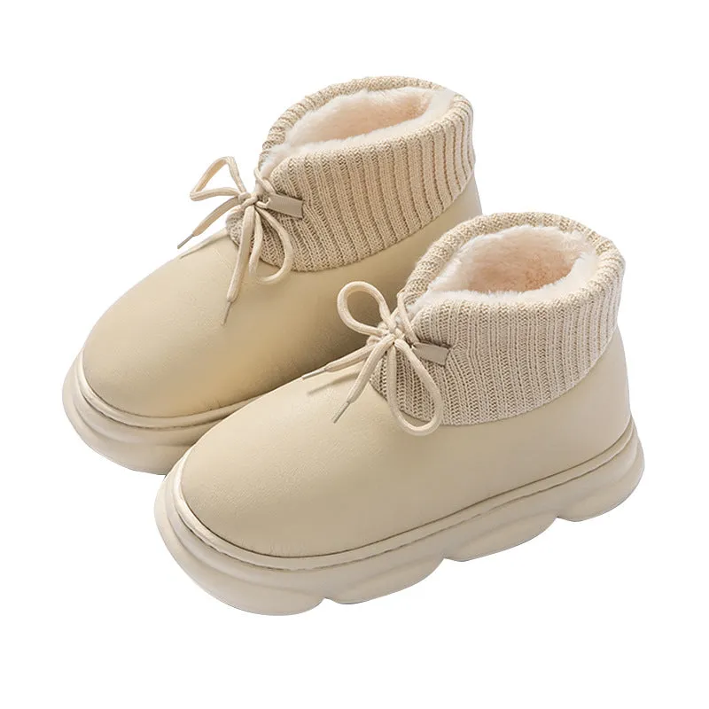 Velvet Insulated High-Top Cotton-Padded Shoes for Women - Autumn/Winter