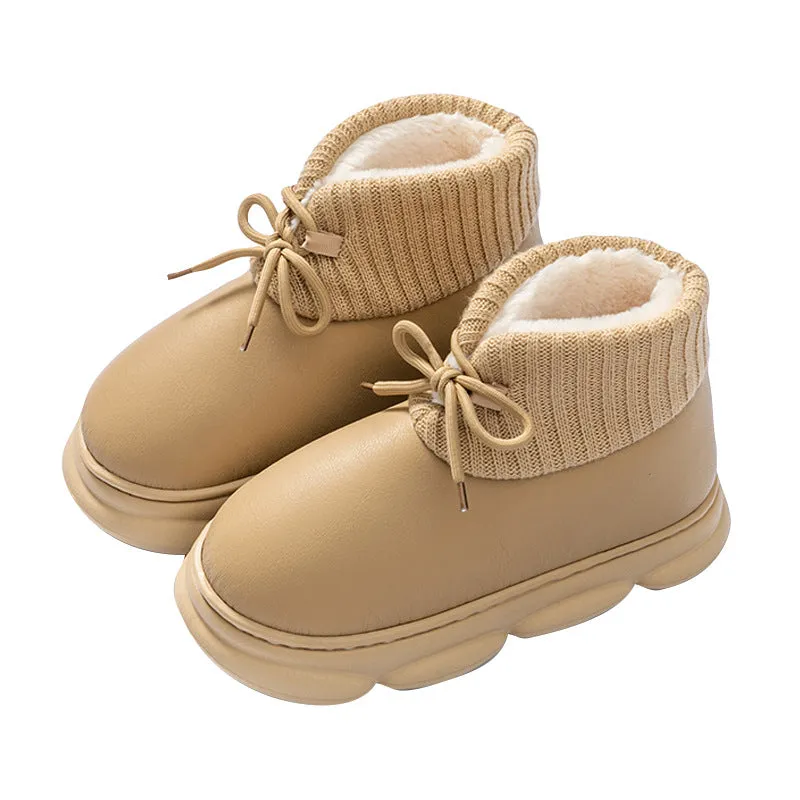 Velvet Insulated High-Top Cotton-Padded Shoes for Women - Autumn/Winter