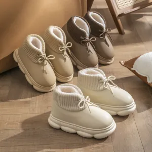 Velvet Insulated High-Top Cotton-Padded Shoes for Women - Autumn/Winter