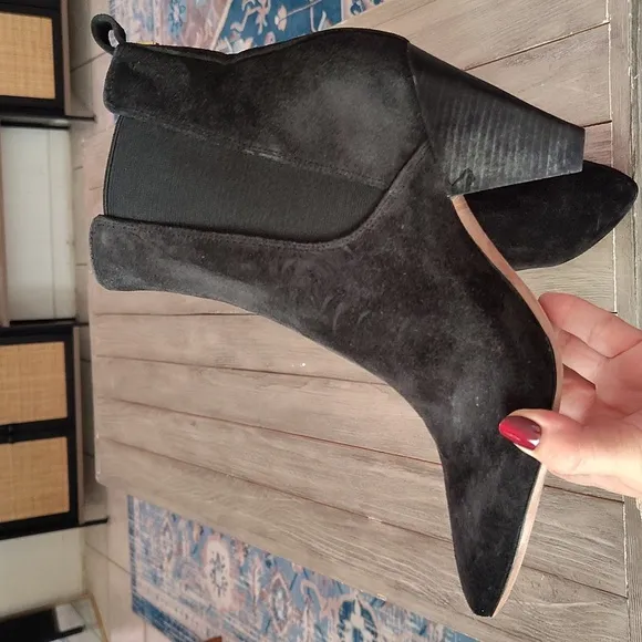 Veronica Beard Baxter Chelsea Leather Boot in Black Size 8 Retail $450