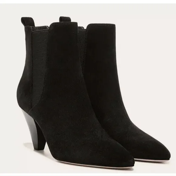 Veronica Beard Baxter Chelsea Leather Boot in Black Size 8 Retail $450