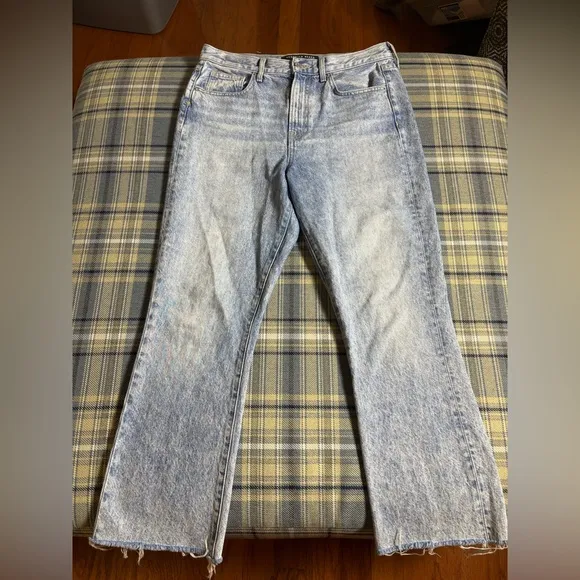 VERONICA BEARD Carly Kick Flare Rigid High Rise Crop Jeans in Pebble Stone