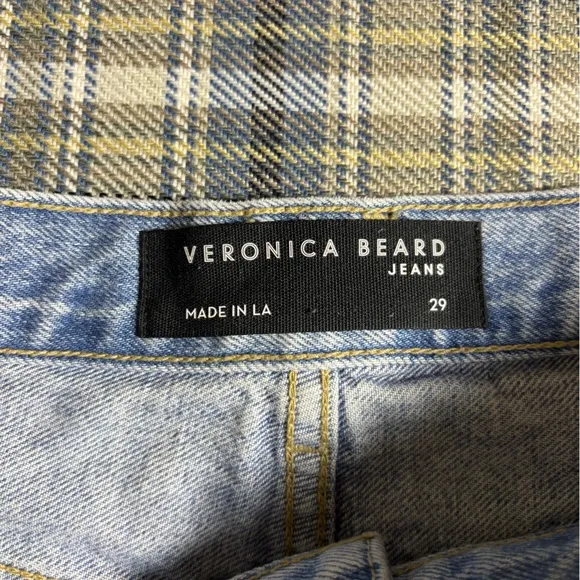VERONICA BEARD Carly Kick Flare Rigid High Rise Crop Jeans in Pebble Stone