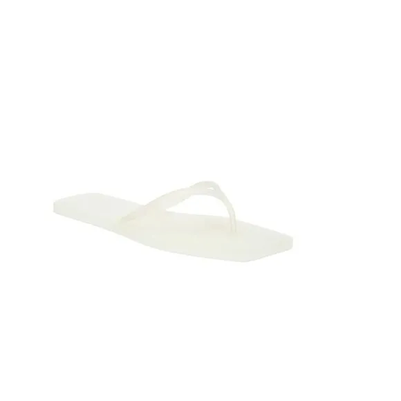 Veronica Beard Clear Analee Square Toe Rubber Thong Sandals Size 10