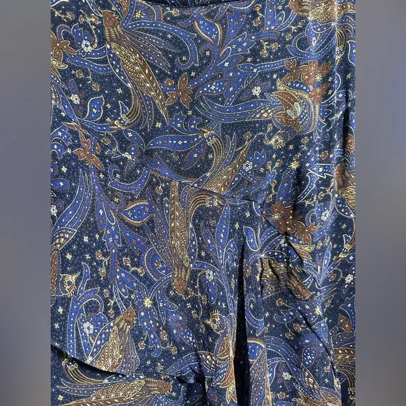 Veronica Beard Flowy Silk Skirt 🤎💙