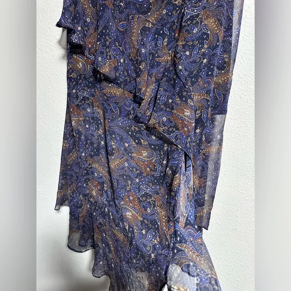 Veronica Beard Flowy Silk Skirt 🤎💙