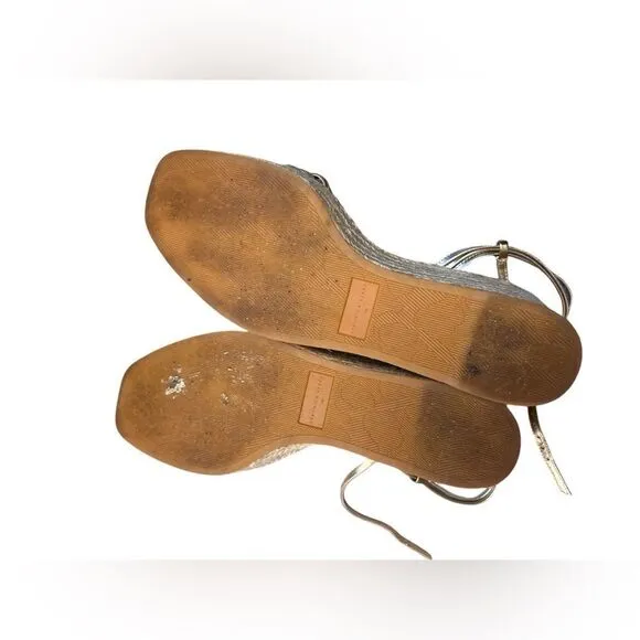 Veronica Beard Ravina platform wedge leather sandals size 11