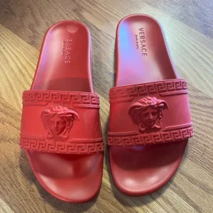 Versace Red Women's Slide Sandals