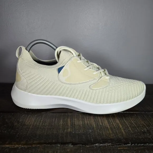Vessi Everyday 2.0 Womens Size 9 Lace Up Waterproof Shoes Sneakers Linen Beige