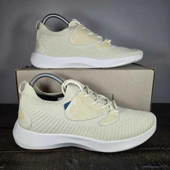 Vessi Everyday 2.0 Womens Size 9 Lace Up Waterproof Shoes Sneakers Linen Beige