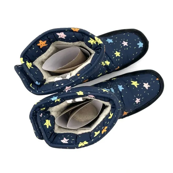 VGUC Rubber Duck Thermal Flash Stars Snow Boots in Navy Blue 4.5