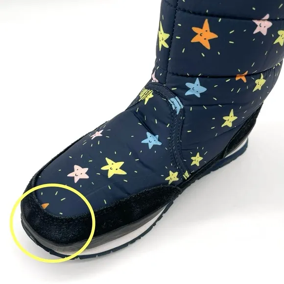 VGUC Rubber Duck Thermal Flash Stars Snow Boots in Navy Blue 4.5