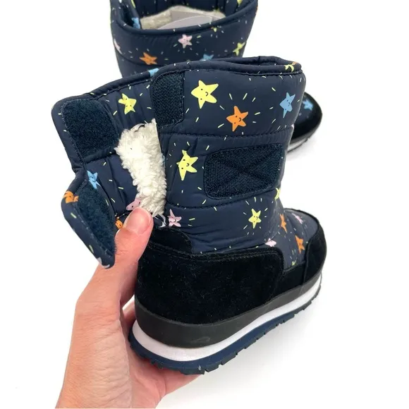 VGUC Rubber Duck Thermal Flash Stars Snow Boots in Navy Blue 4.5