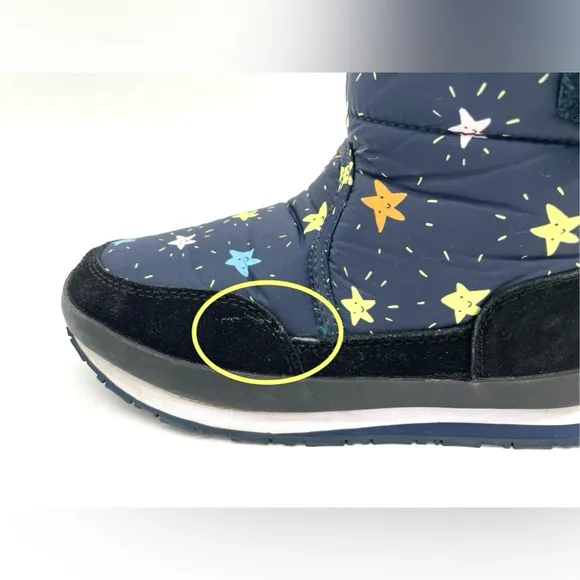 VGUC Rubber Duck Thermal Flash Stars Snow Boots in Navy Blue 4.5