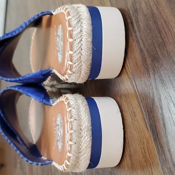 Vince Camuto Belisnda Leather Crossband Slide Platform Sandles Size 8W