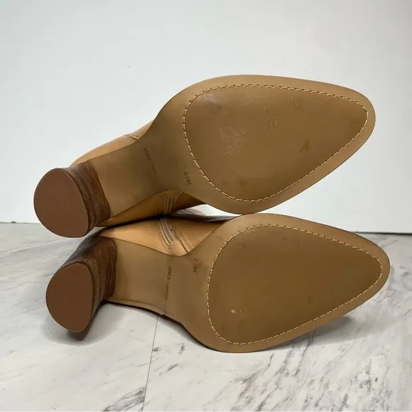 Vince Camuto Evangee Tan Leather Heeled Tall Boot 8 1/2 M