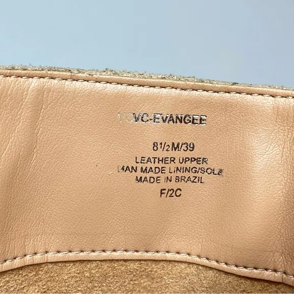 Vince Camuto Evangee Tan Leather Heeled Tall Boot 8 1/2 M