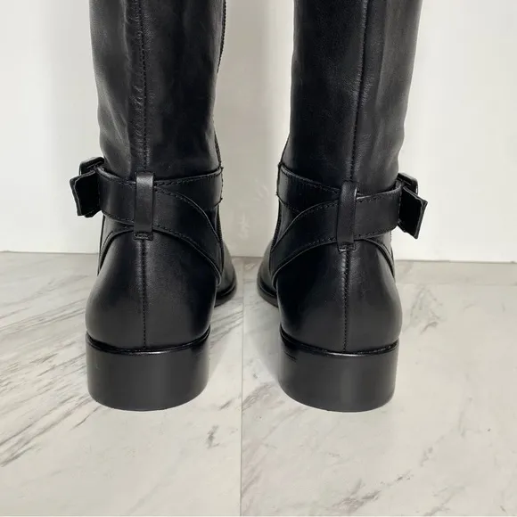 Vince Camuto Ovarlym Black Leather Tall Boot 7 1/2 M