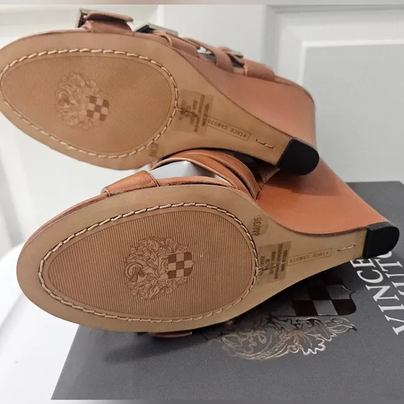 Vince Camuto Women's Brown Wedge Sandals
