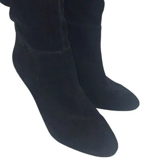 Vince Camuto Womens Suede VP-Larink Heeled Tall Boots Black Size 6.5 NWT