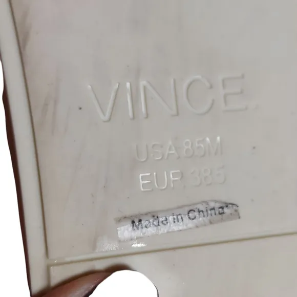 Vince Eres White and Tan Rubber Platform  Sandals with Sleek Straps Slip On