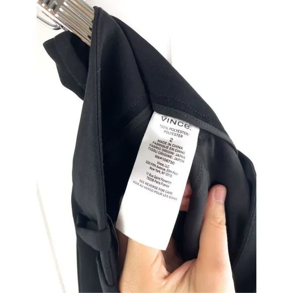 Vince. Pleat Front Short Women’s Size 2 Black MSRP $245