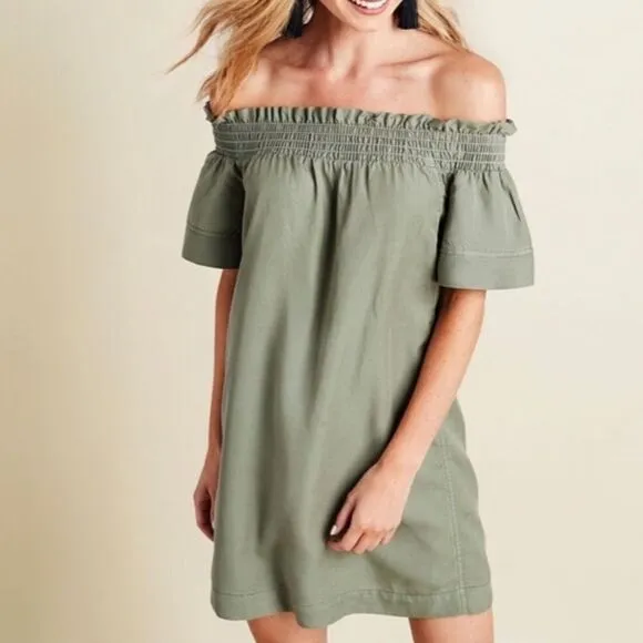 Vineyard Vine Harbour Scene Off Shoulder Dress XXS