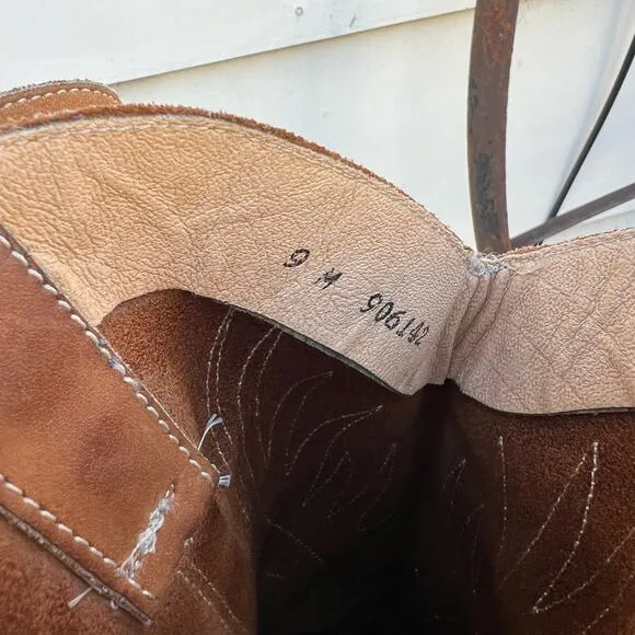 Vintage 80s Zodiac Tall Sueded Cowgirl Western Boots 9M