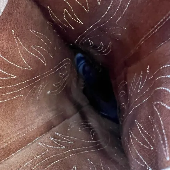 Vintage 80s Zodiac Tall Sueded Cowgirl Western Boots 9M