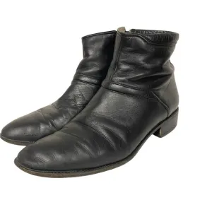 Vintage Bally Mens Size 7 Black Leather Short Boots