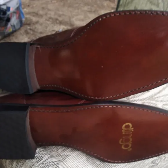 Vintage Beatle Ankle Boots Cognac Dingo Zip Short 11 D Like New