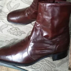 Vintage Beatle Ankle Boots Cognac Dingo Zip Short 11 D Like New