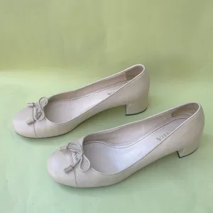 Vintage cream/silver Prada shoes