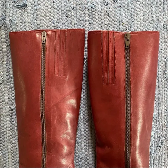 Vintage Etienne Aigner Burgundy Tall Boots Red